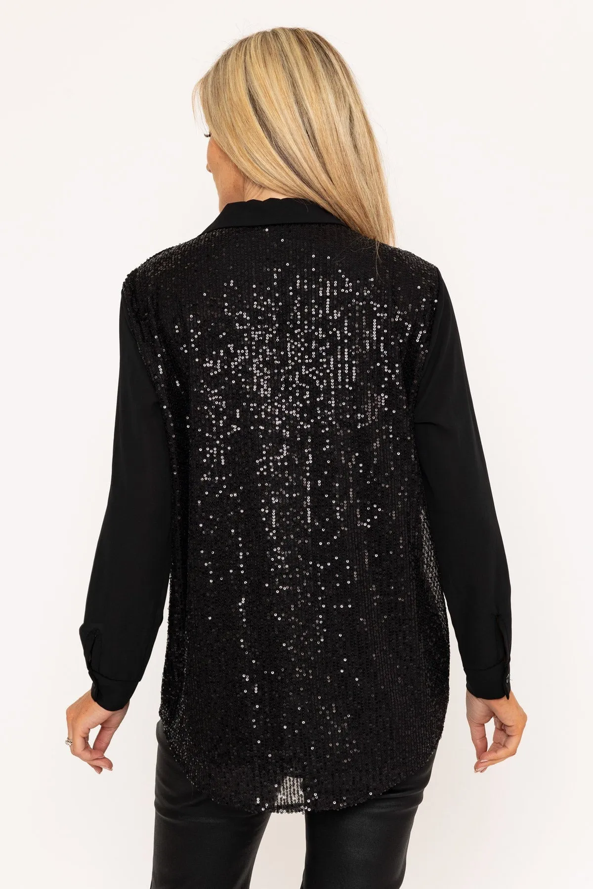 Black Sequin Shirt