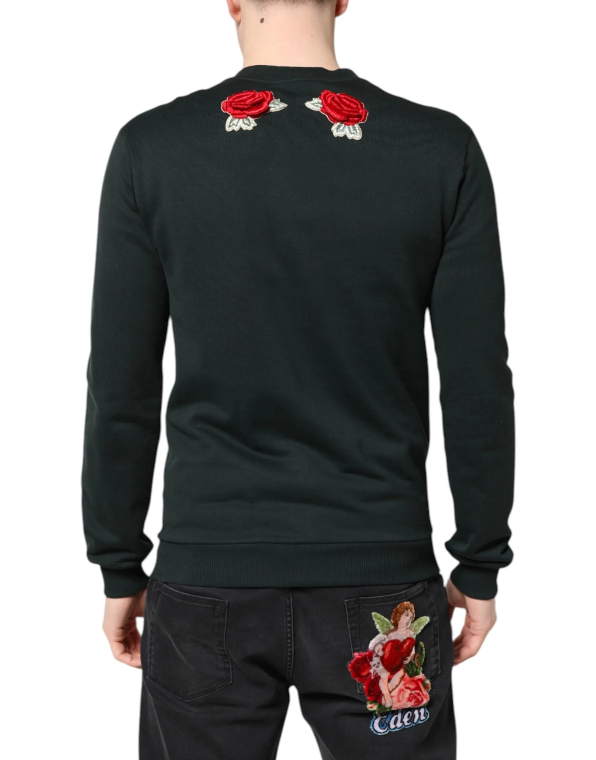 Black Sequined Embellished Pullover Sweater