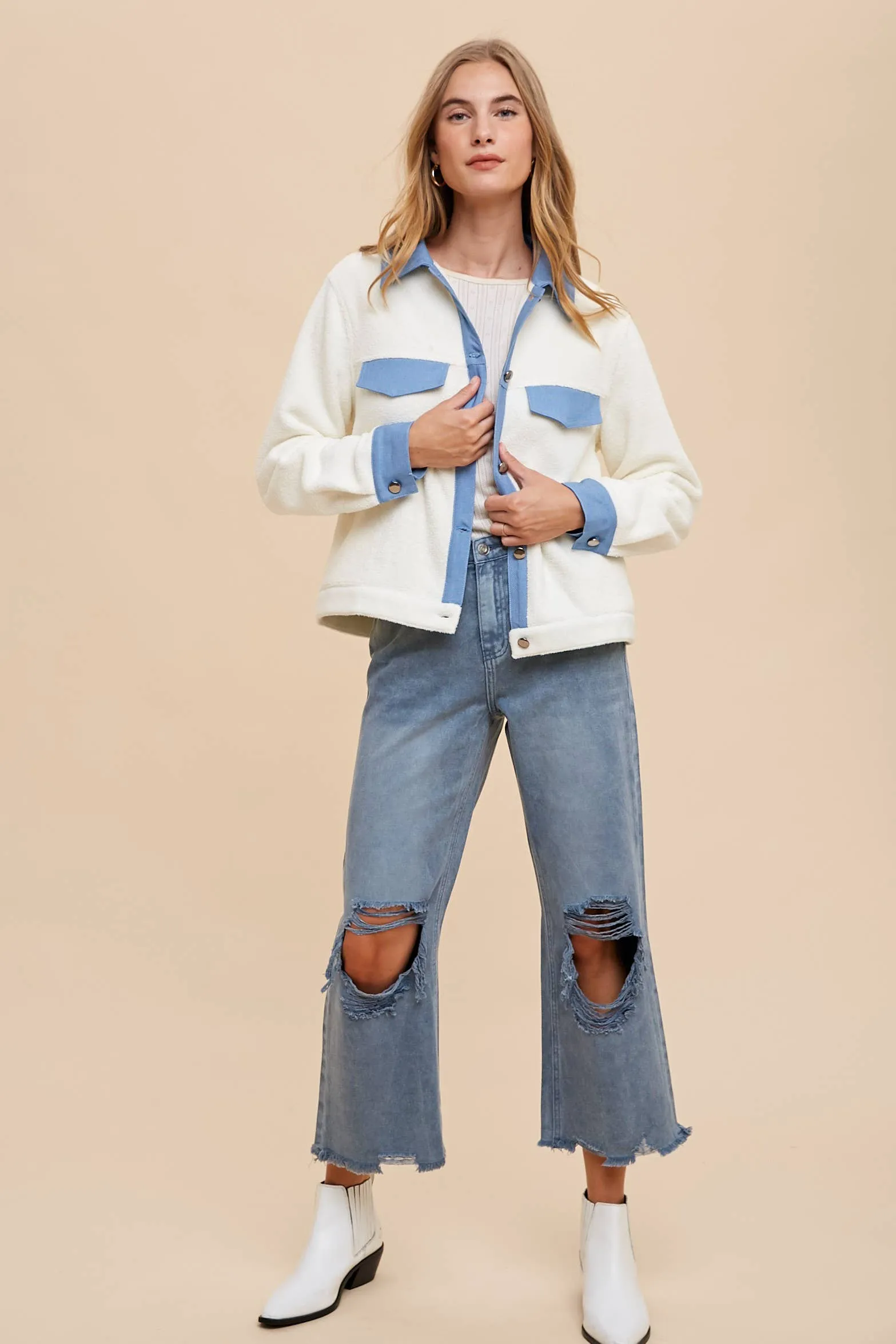 DISTRESSED LIGHT WEIGHT DENIM STRAIGHT JEAN _ AP0033: XL / OLIVE
