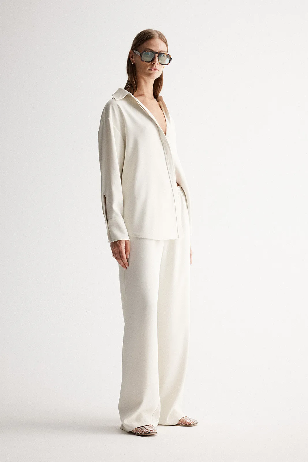 Edra Long Sleeve Shirt Ecru