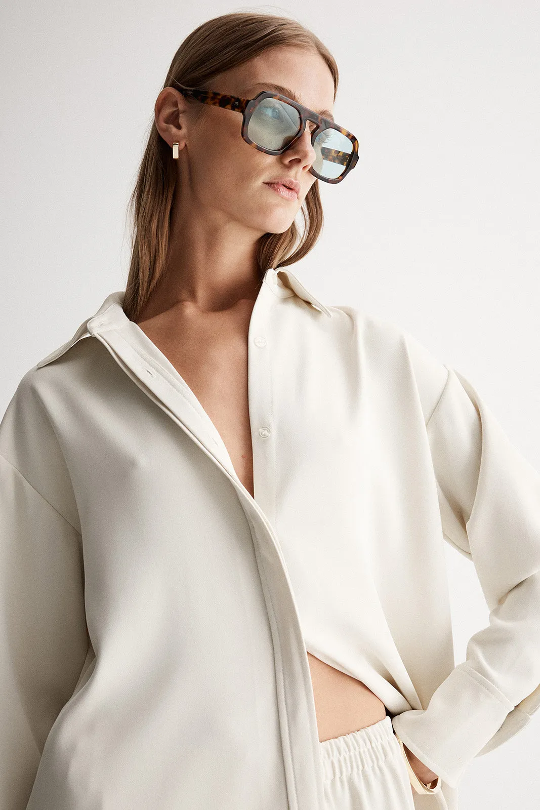 Edra Long Sleeve Shirt Ecru