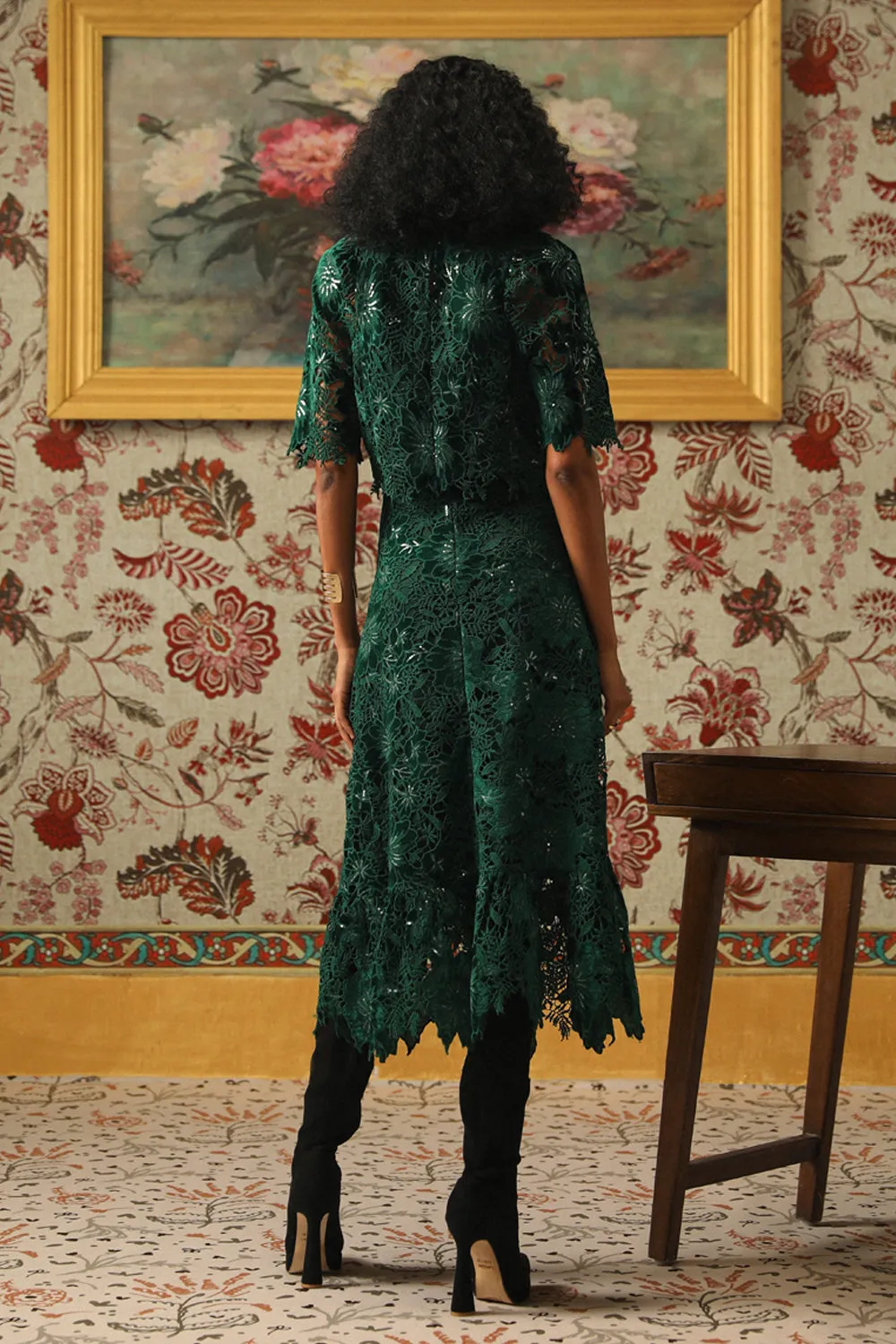 Glimmering Cutwork Applique Blouse