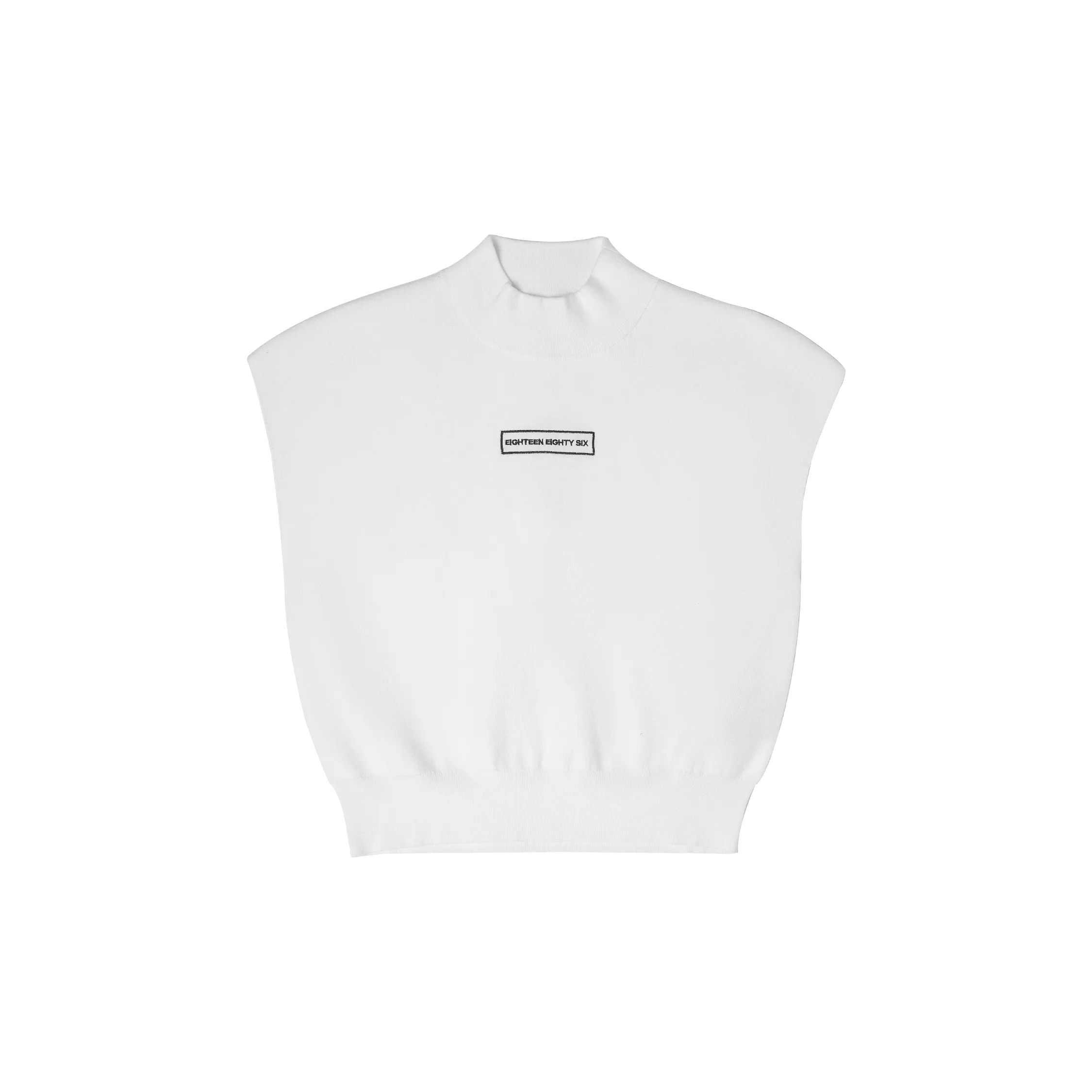 HIGH NECK TOP - WHITE