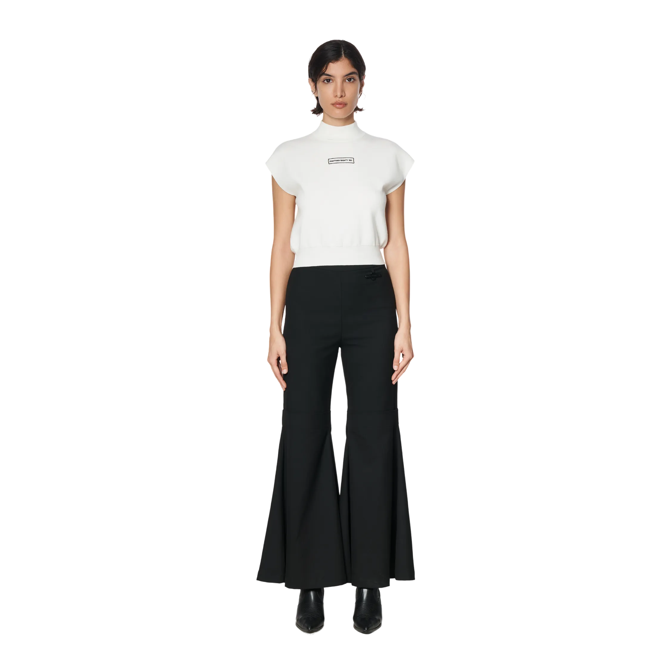HIGH NECK TOP - WHITE