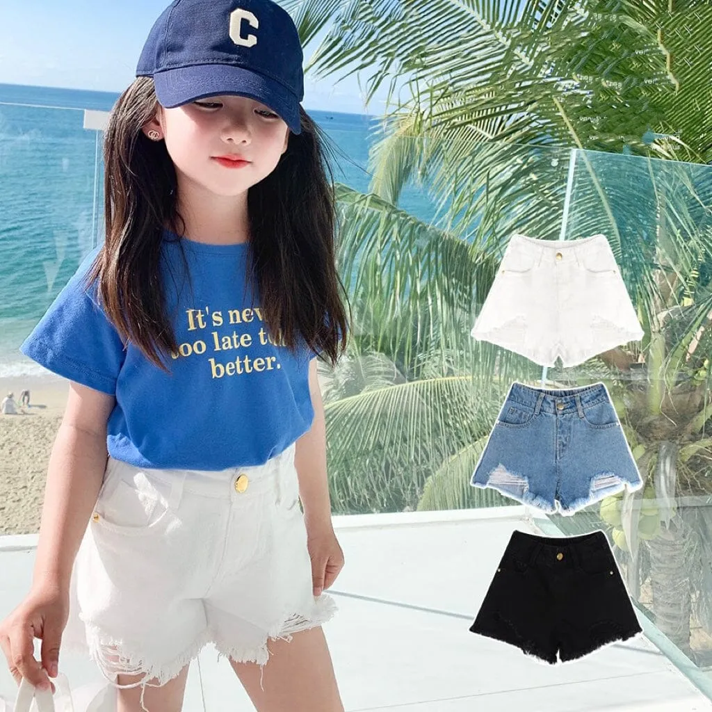 Jessie Distressed Denim Shorts