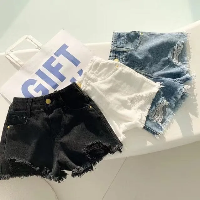 Jessie Distressed Denim Shorts