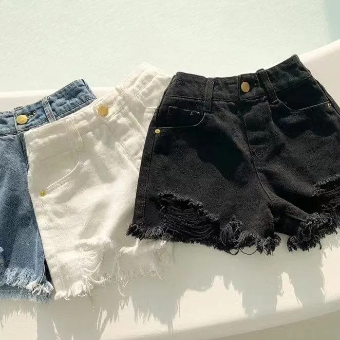 Jessie Distressed Denim Shorts