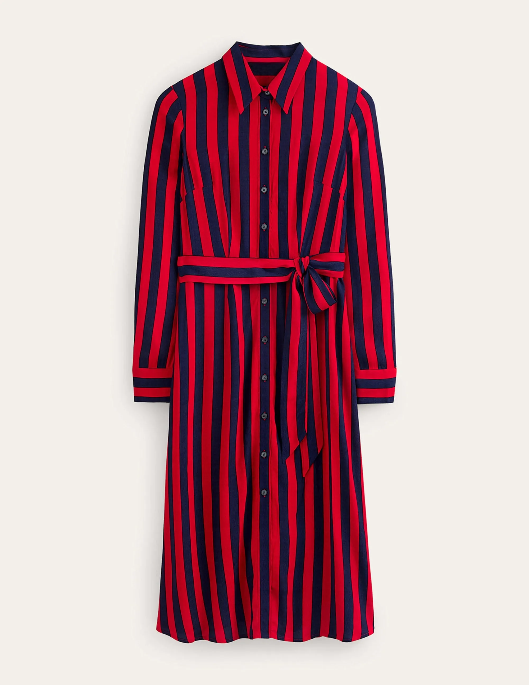 Kate Midi Shirt Dress-Brilliant Red, Brilliant Navy