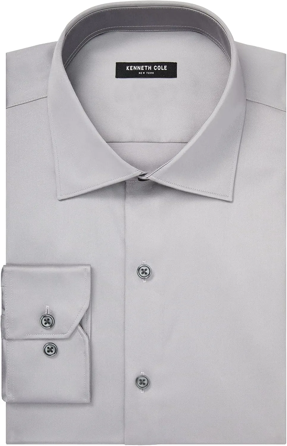 Kenneth Cole Men's Dress Shirt Regular Fit Stretch Collar Non Iron Solid