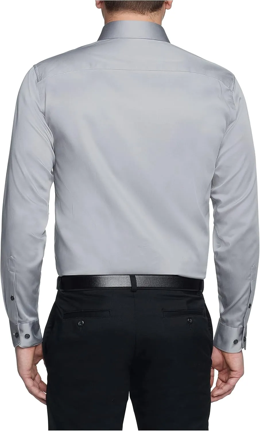 Kenneth Cole Men's Dress Shirt Regular Fit Stretch Collar Non Iron Solid