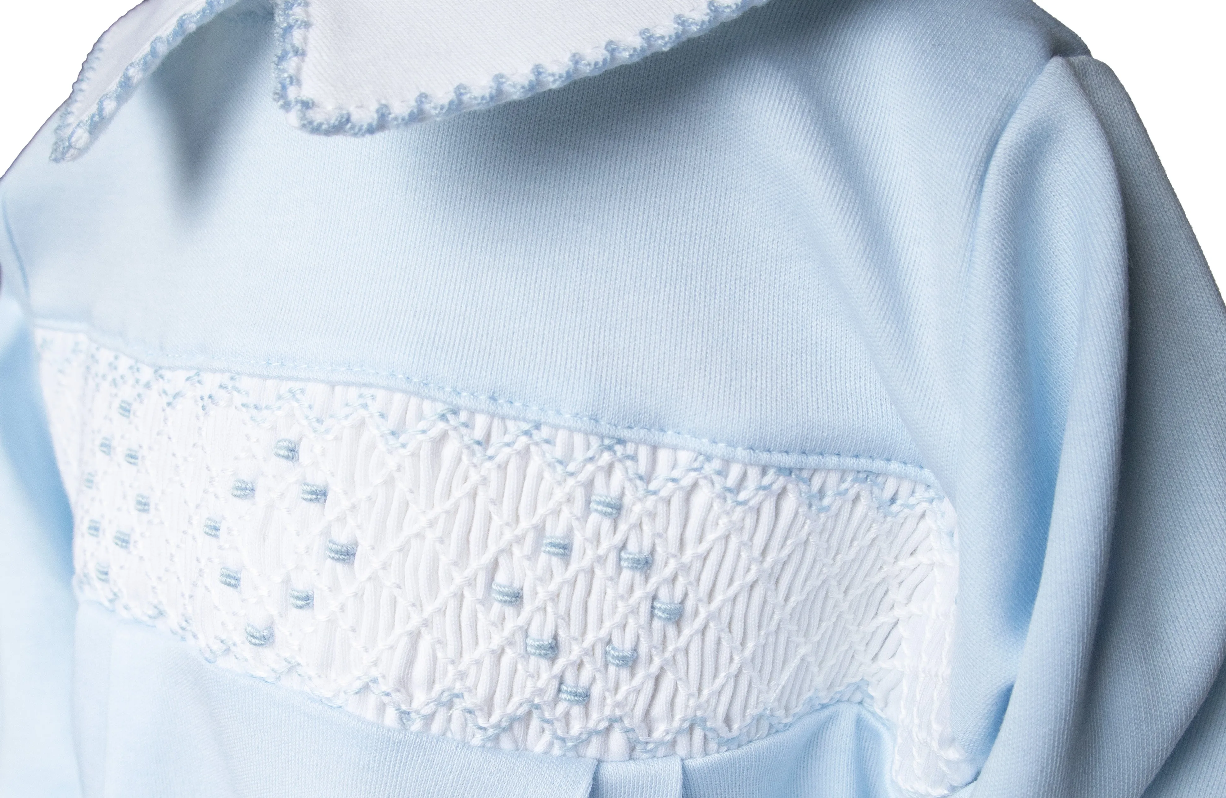 Lt.Blue Smocked Day Gown