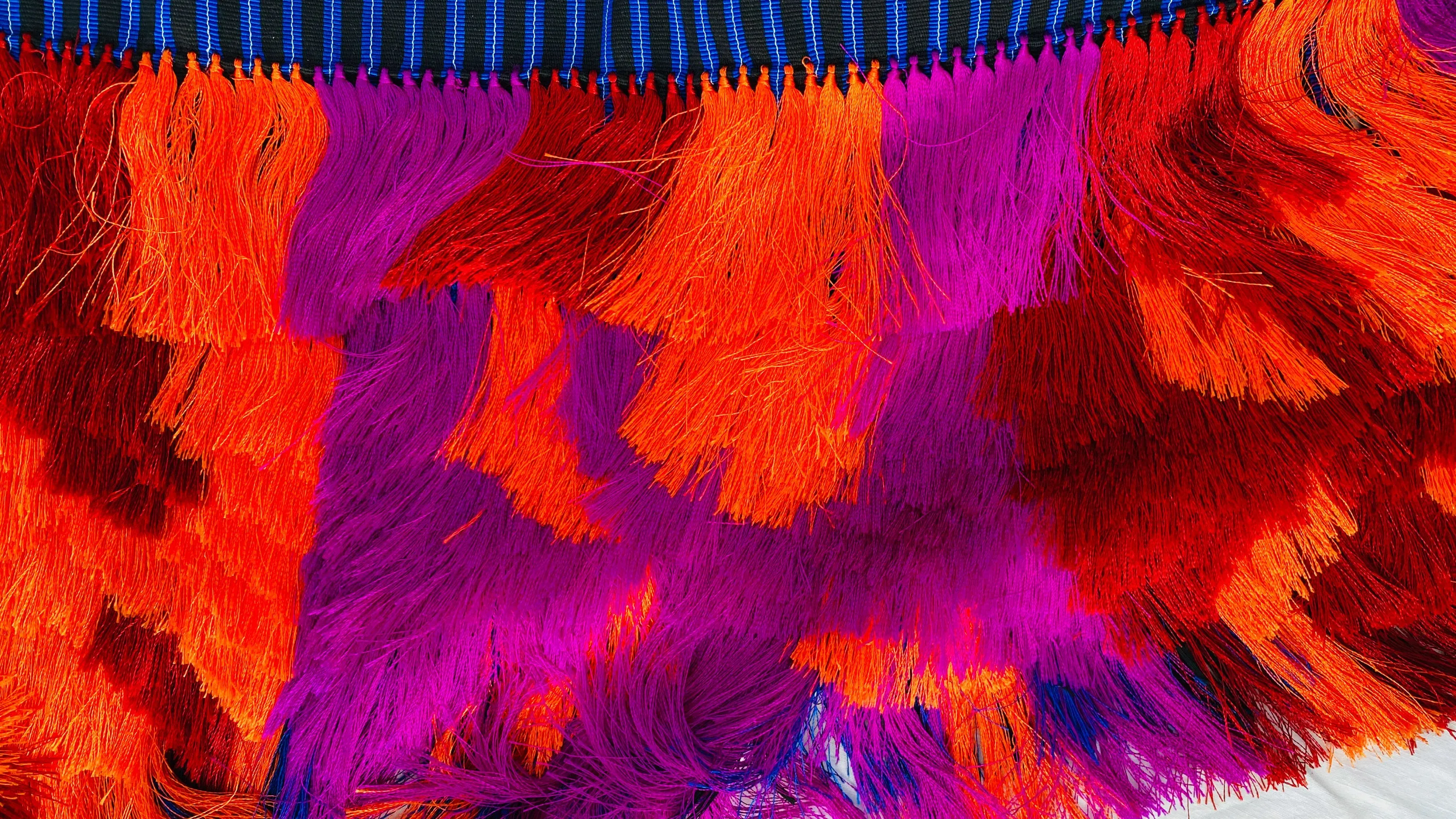 Purepecha Shawl. Fancy Frineg Work. Rebozo