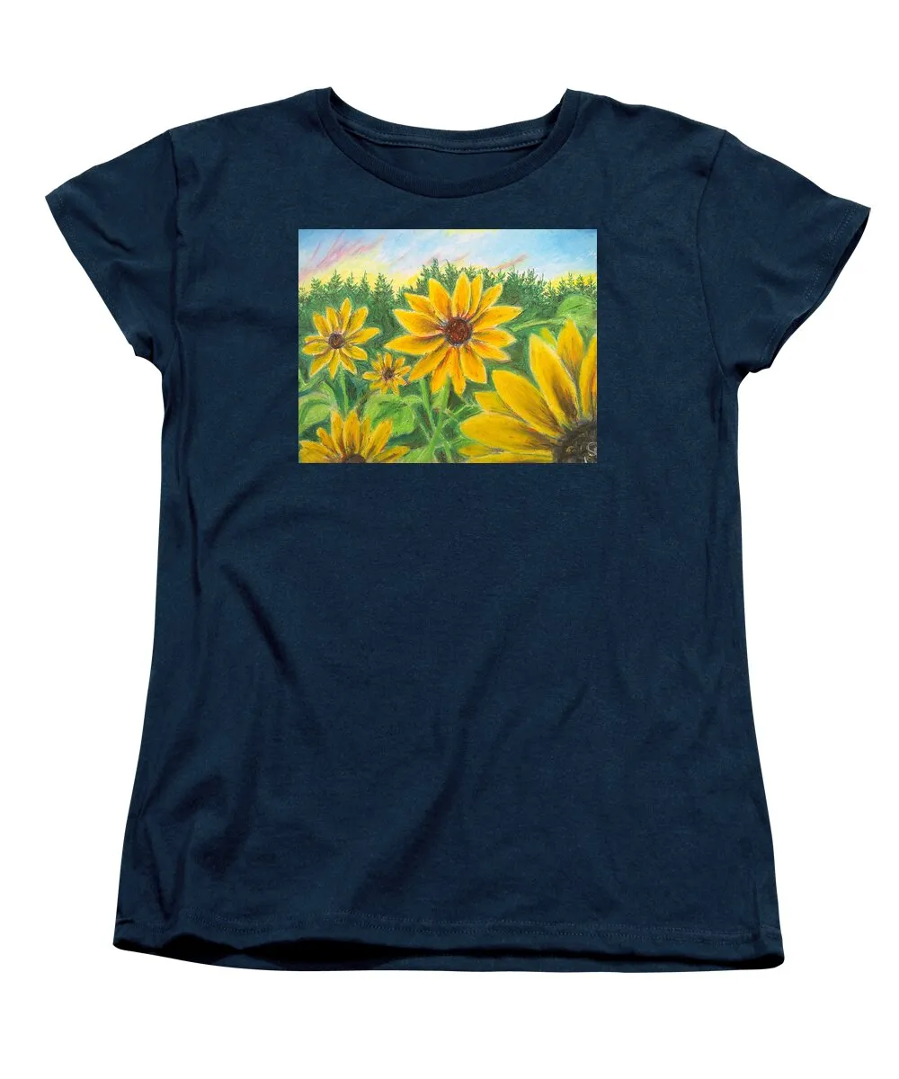 Sunflower on Rainbows - Women's T-Shirt (Standard Fit)