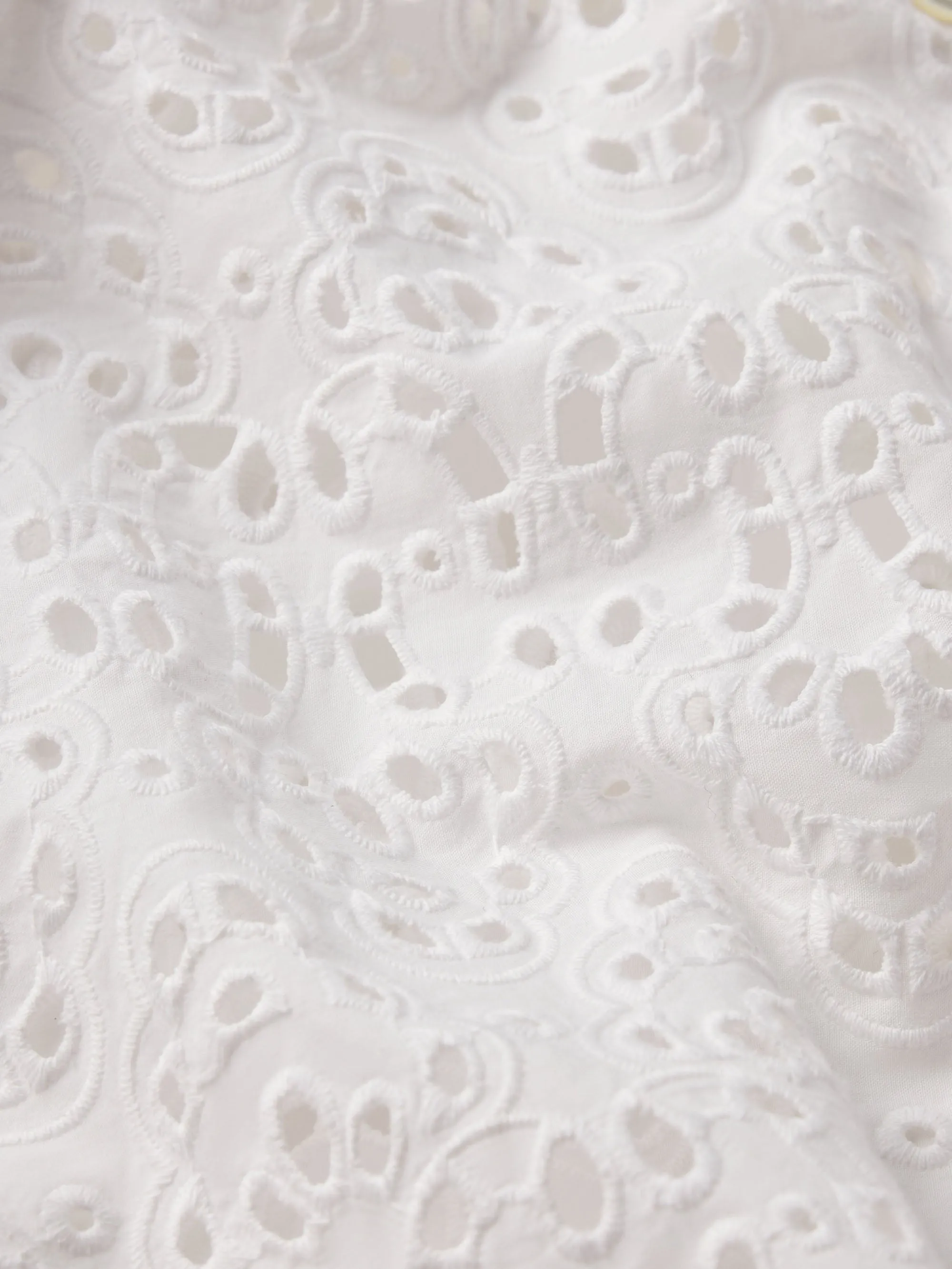 The Deco Eyelet Top -- White