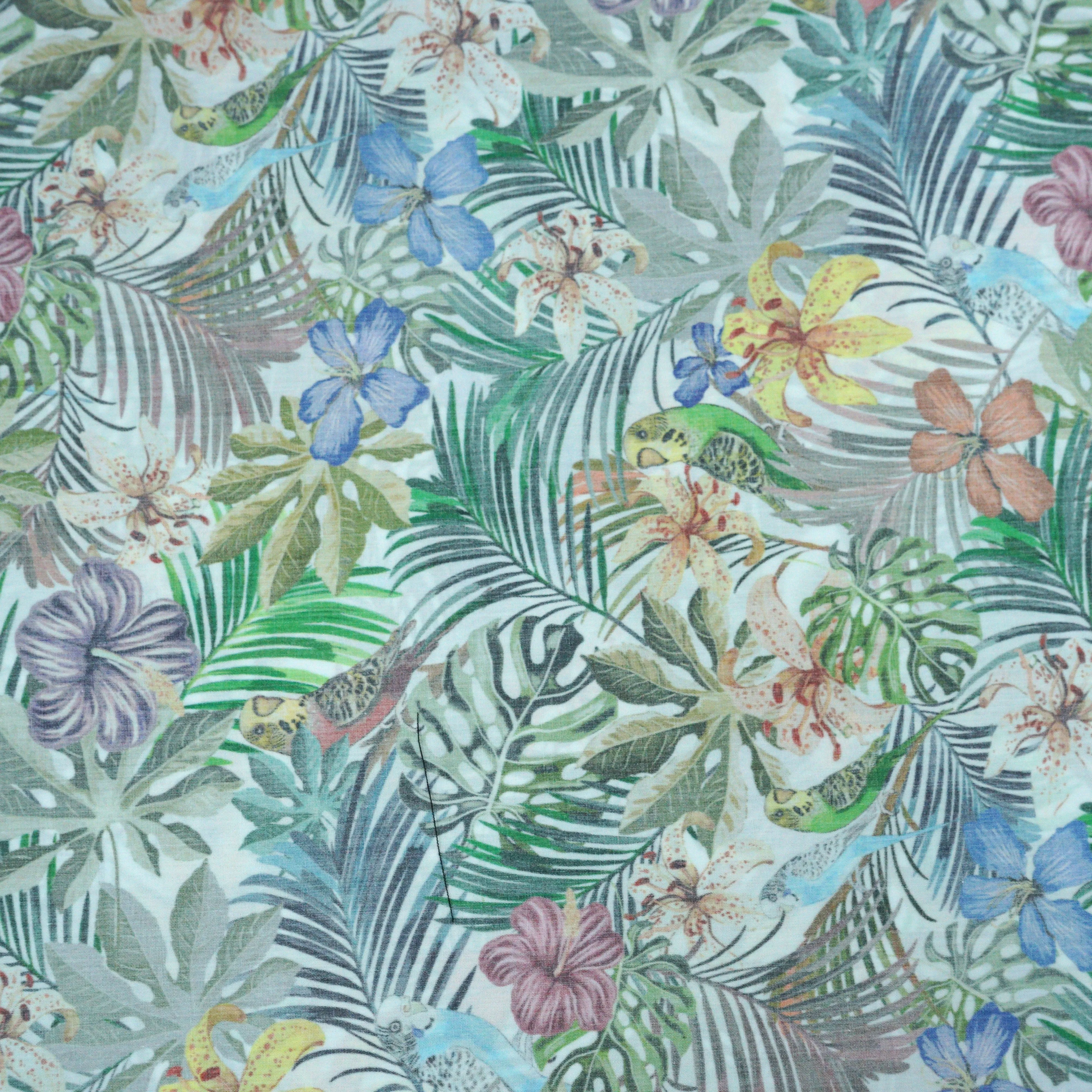 Tropical Paradise 100% Fine Shirting Cotton Fabric