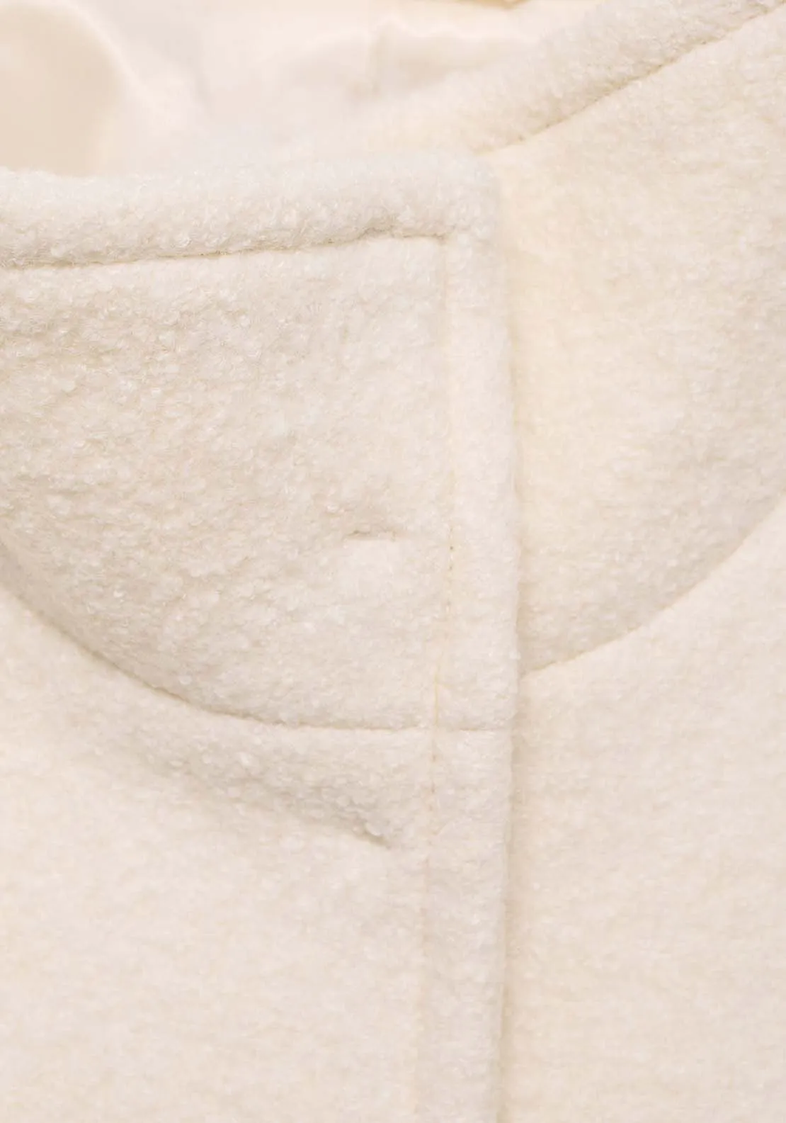 Turtleneck wool jacket - Light Beige