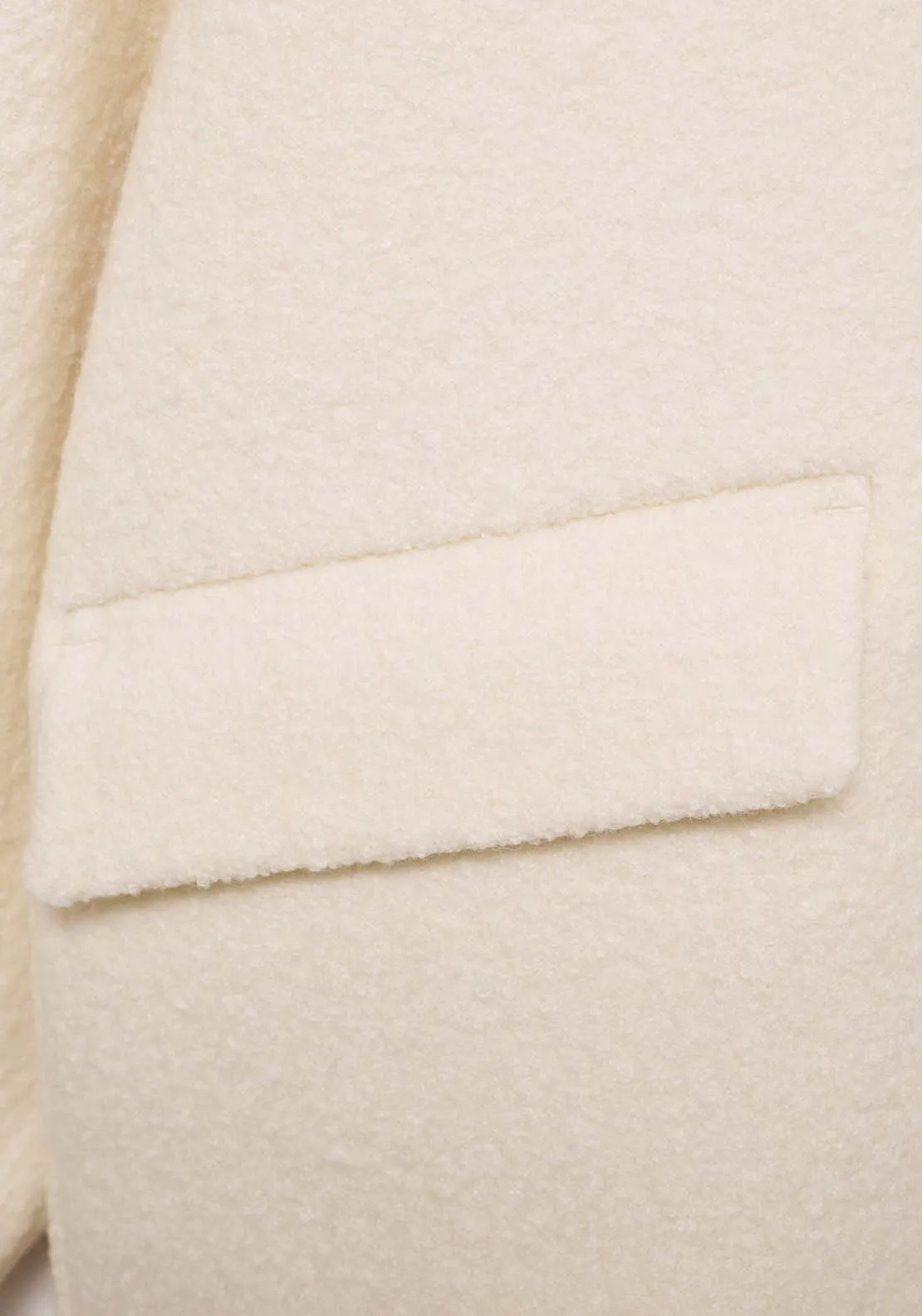 Turtleneck wool jacket - Light Beige