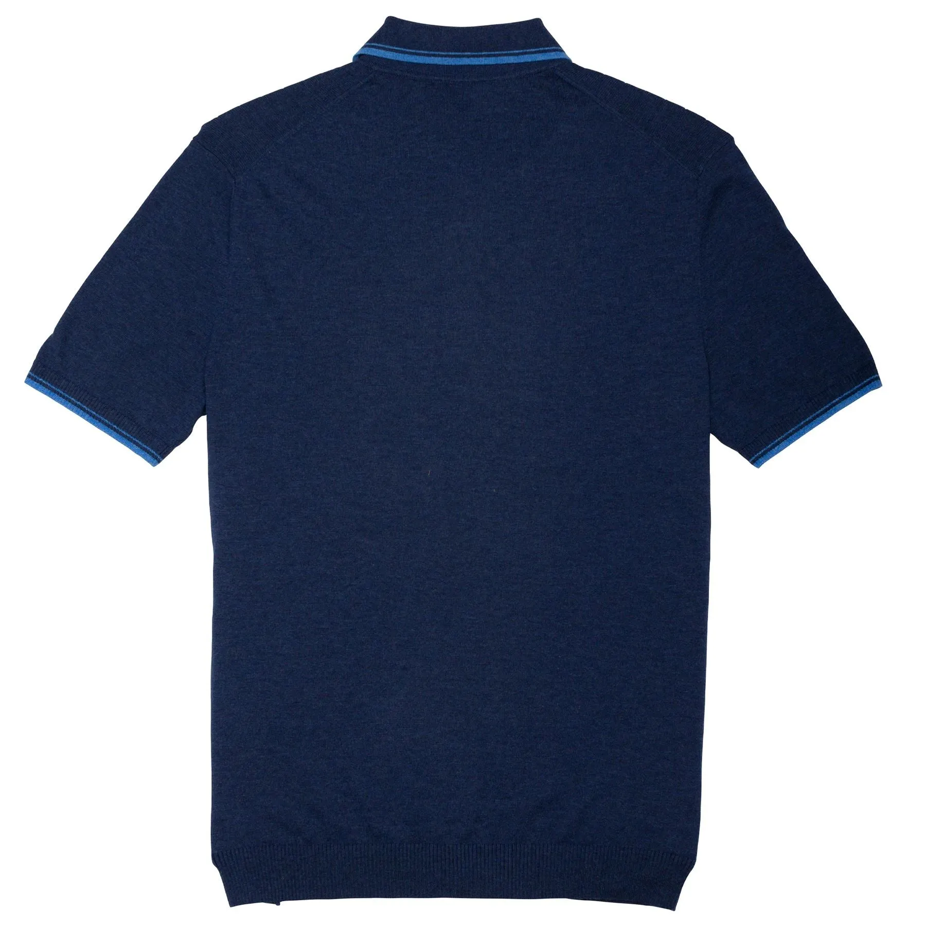 Union Recycled Rib Stripe Polo Navy - 2025
