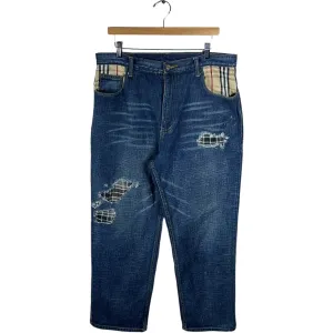 Vintage Rulerz Wear Patchy Wide Leg Jeans