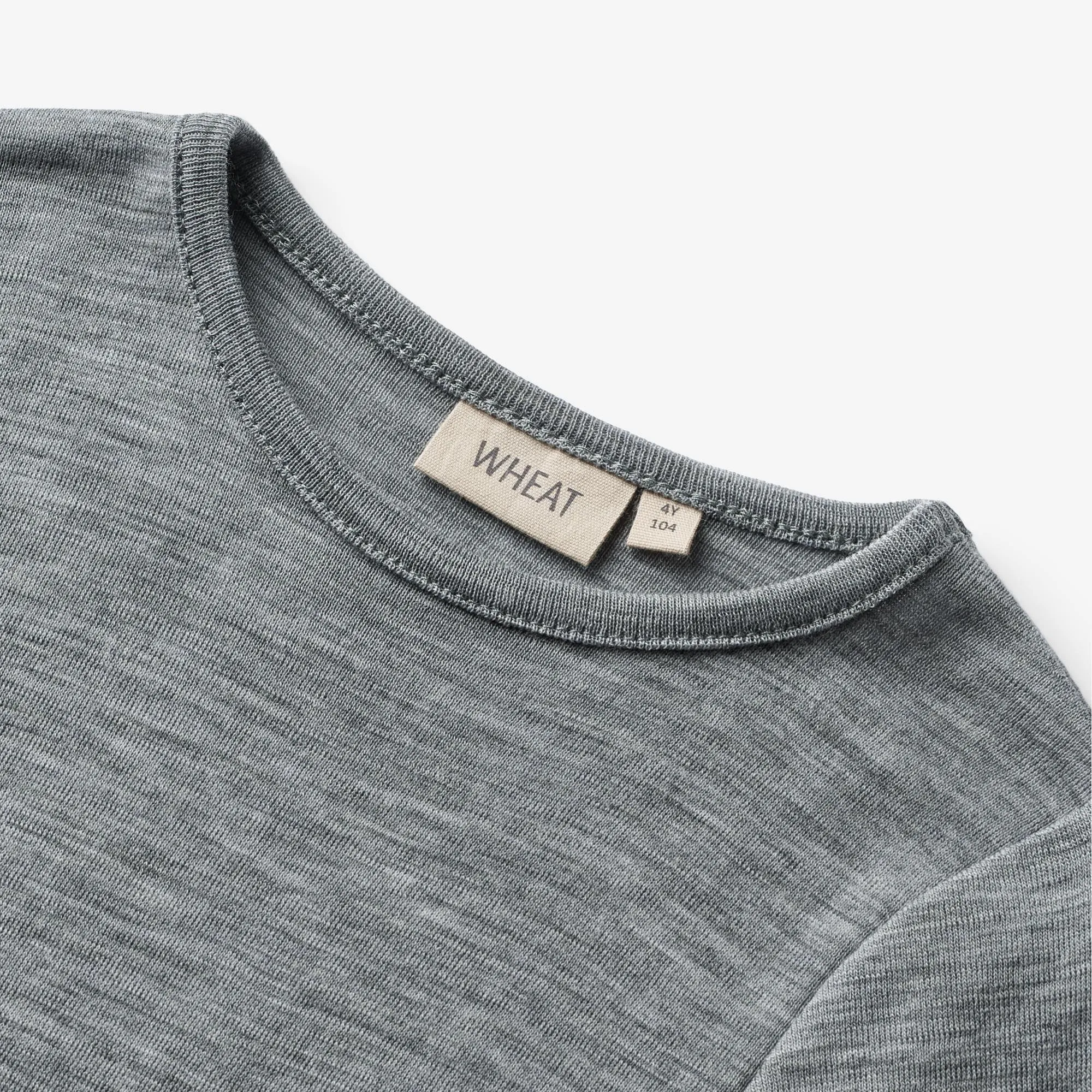 Wool T-shirt S/S Seo - melange grey