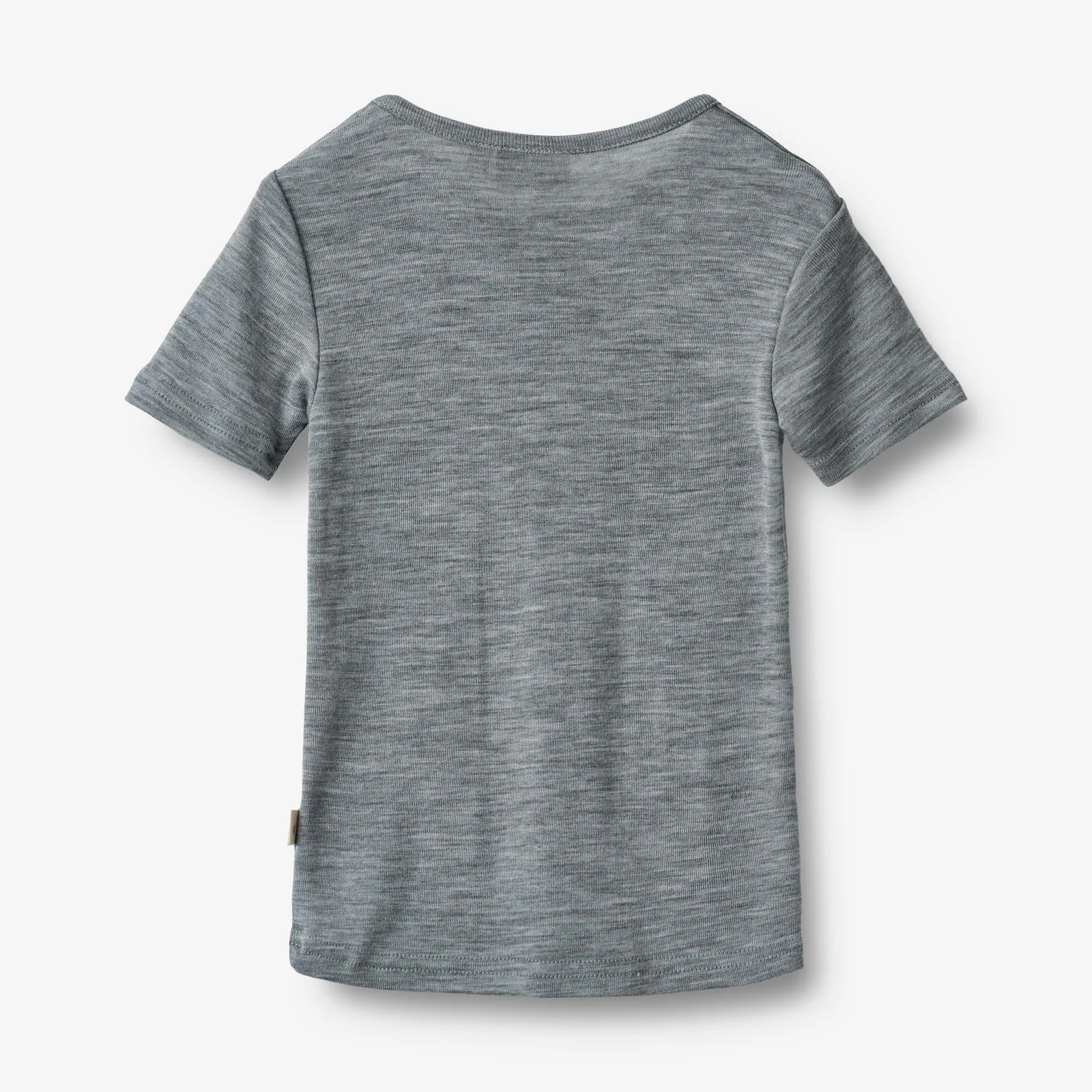 Wool T-shirt S/S Seo - melange grey